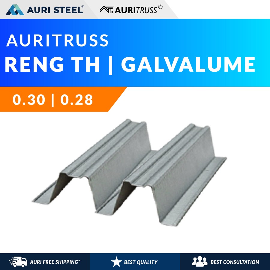 Reng Baja Ringan Simetris | Bahan Galvalume - T28 - 0.30